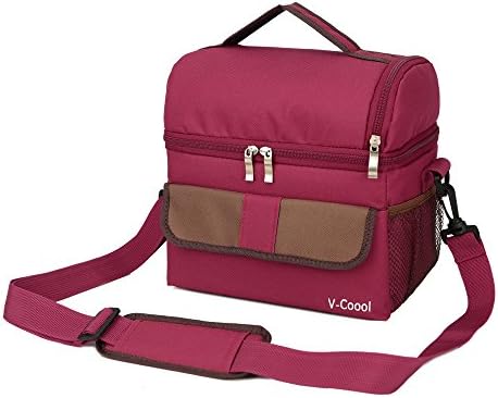 Lunch Box Insulated Lunch Bag Large Cooler Tote Bag for Adults / Men / Women / Kids Double Deck Cooler