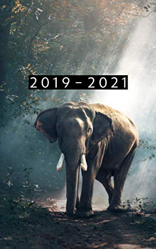 2019 - 2021: Weekly Planner Starting August 2019 - July 2021 | 5 x 8 Dated Agenda | 24 Month Appointment Calendar | Organizer Book | Soft-Cover Elephant by Pocket Planner