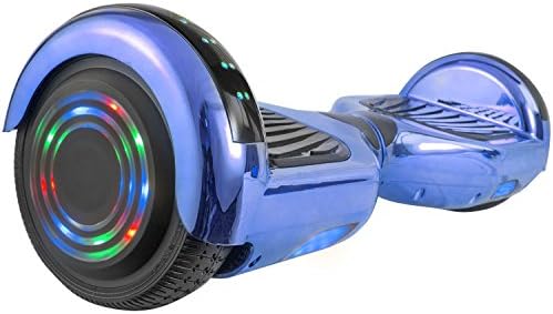 Levit8ion ION 6.5" Hoverboard -Self Balancing Scooter 2 Wheel Electric Scooter - UL Certified 2272 Bluetooth W/Speaker, LED Wheels And LED Lights (Chrome Blue)