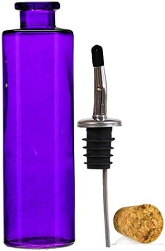 Olive Oil Outpost on Anna Maria 250ml Violet Glass Bottle Stainless Pourer
