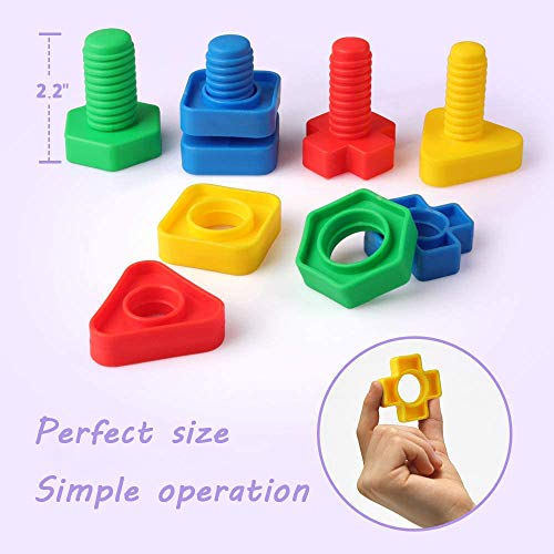 EMIDO 40 Pieces Jumbo Nuts Bolts Toy, STEM Toy, Kids Educational