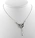 Sterling Silver Celtic Knot Four Point North Star with Genuine Rainbow Moonstone Drop 17