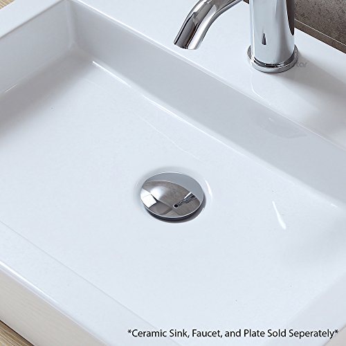Decor Star PU-001-TC 1 5/8" Bathroom Faucet Vessel Vanity Sink Pop Up Drain Stopper Without Overflow Chrome