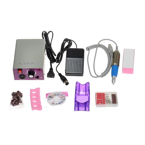 Loel 25,000 Rpm Fast Professional Electric Nail Art Salon Drill Glazing Machine Manicure Pedicure Kit Art File Bit Acrylic Manicure Pedicure Band