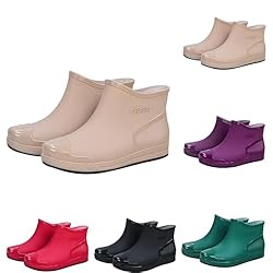 Women's Fashion Rain Boots Warm Water Proof Rubber