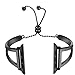 fastgo Bracelet Stainless Steel Band Compatible with Apple Watch 42mm 44mm 45mm Women, Metal Strap Cuff Womens for Iwatch SE & Series 7 6 5 4 3 2 1