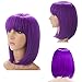 H&N Hair Purple Wigs for Women with Bangs 13