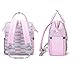 mommore Fashion Baby Diaper Backpack Travel Nappy Tote Bag Roomy Changing Backpack with Changing Pad for Baby Care, Pink
