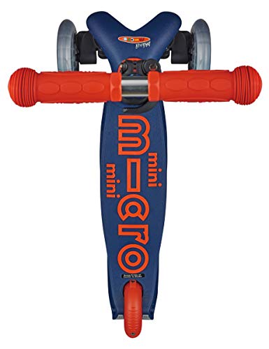 Micro Mini Deluxe 3-Wheeled, Lean-to-Steer, Swiss-Designed Micro Scooter for Kids, Ages 2-5 - Navy Blue - Thumbnail 3
