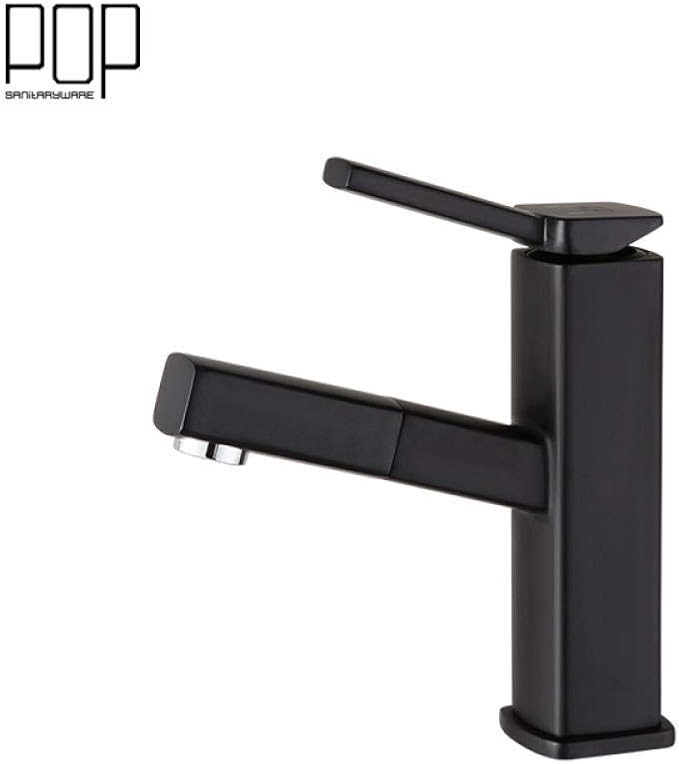 WANDOM Lackierter ausziehbarer heißer und kalter Wasserhahn Einzelloch