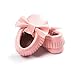 Weixinbuy Baby Boys Girls Soft Soled Tassel Bowknots Crib Shoes PU Moccasins