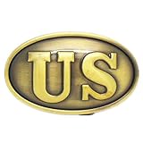 Vintage Brass US Civil War Metal Belt Buckle Union Infantry Soldiers U.S. Army