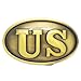 Vintage Brass US Civil War Metal Belt Buckle Union Infantry Soldiers U.S. Army