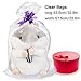 SelfTek 20Pack Clear Gift Basket Bags Large Cellophane Present Wrap Bags with 20Pack Bows Ribbon for Gifts and Baskets Wrapping,Arts & Crafts Packaging,Treat,Doll and Garment 32 by 22 Inches