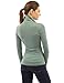 Patty Women's Polo Collar V-Neck Long Sleeve Stretch Pullover Blouse