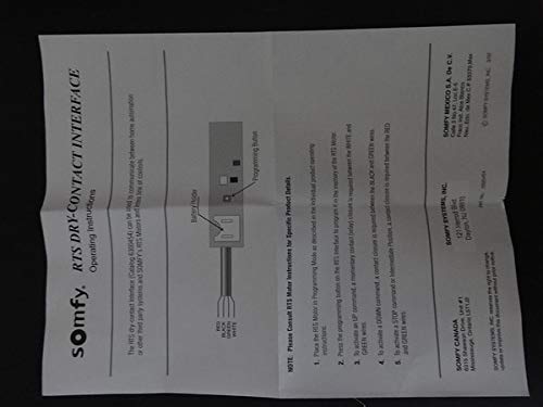 Somfy SO1810493 RTS Transmitter with Dry Cont Inputs44; 1 Channel - Thumbnail 6