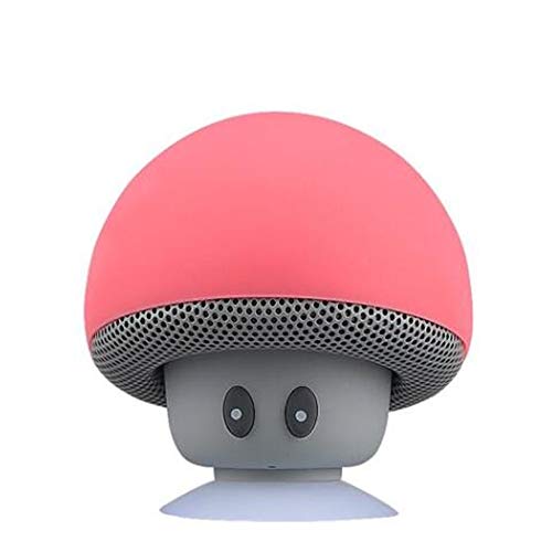 Haut-Parleur Portable Bluetooth étanche Voyage en Plein airBande dessinée Petit Champignon Bluetooth Haut-Parleur étanche Smart Petit Haut-Parleur Rouge 5.5cmx5.5cm