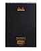 RHODIA 185019C - Spiral Notebook (Full Bound) Black - A4 - Lined - 80 Detachable Sheets - White Clairefontaine Paper 80 g/m - Soft and Resistant Coated Card Cover - Classic