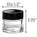 Clear Thick Wall Travel Refillable Pot Container Jar .25 oz (6 pack)