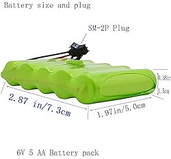 Blomiky 6V 2200mAh Ni-MH 5 AA Rechargeable Battery