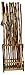 Natural Hardwood Hiking Stick (Paw Prints & Strap), 54-inch (1-pc)