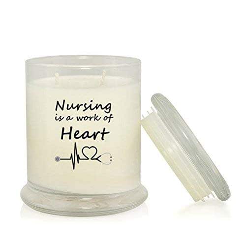 Nursing is a Work of Heart 8.5 oz Soy Candle Lavender