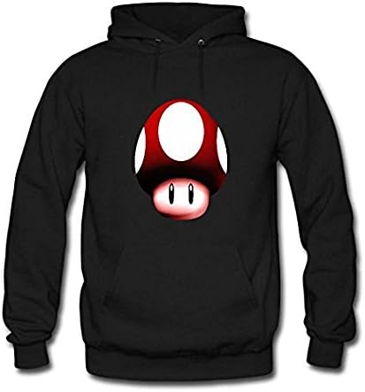 Custom Super Mario Kids Boys' Hoodie, Designer Classic Print Hoodie X-Large Black