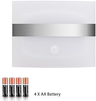 Motion Activated LED Wall Sconce , LED Wall Light with AA Battery , Motion Sensor Night Light [ 3 Mode Auto/on/off ] For Indoors, Hallway, Staircase, Bathoom and More [ Warm soft ]