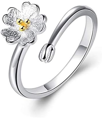 Yesiidor Women Sakura Open Ring Adjustable Flower Finger Ring Fashion Jewelry Valentine's Gift for Girls by TheBigThumb