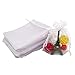G2PLUS 100PCS White Organza Bags, 4x6 in Sheer Mesh Drawstring Gift Bags, Jewelry Pouches Candy Bag for Christmas, Wedding Favors