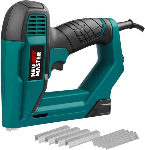 NEU MASTER Electric Stapler, Electric Nailer NTC0060 for DIY Projects in Furniture, Carpentry and Woodworking, Including Staples and Nails