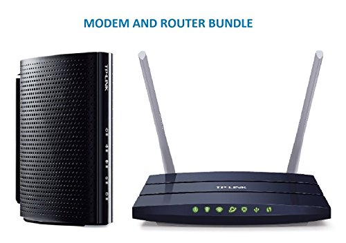 TP-Link DOCSIS 3.0 (8x4) High Speed Cable Modem (TC-7610) and TP-Link AC1200 Wireless Wi-Fi Dual Band Router (Archer C50) Bundle Kit - Comcast, TWC, Cox Cable, and Brighthouse 100 Compartible