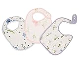 Little Unicorn Deluxe Classic Bib - Cotton - Windflower - 3 ct
