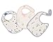 Little Unicorn Deluxe Classic Bib 3 Pack - Windflower, Light Blue
