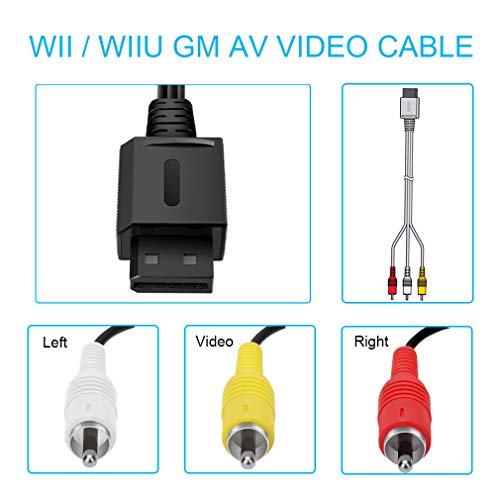 image for FENGWANGLI Wii/Wii U AV Cable - 9.5FT Audio Video Wire Cable Composite