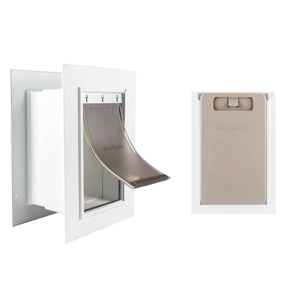 Photo 1 of PetSafe Never Rust Wall Entry Pet Door - Telescoping Frame - Insulates Better Than Metal Doors, Energy Efficient Cat & Dog Door - Interior & Exterior Walls, Weatherproof, Easy to Install & Clean - S