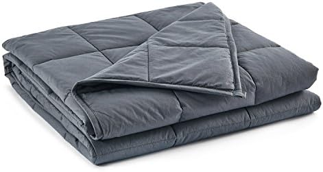 RelaxBlanket Weighted Blanket | 60''x80'',25lbs | for Individual Between 240-280 lbs | Premium Cotton Material with Glass Beads | Dark Grey
