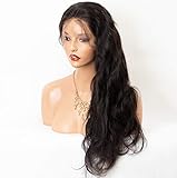 Chantiche Glueless Body Wave 360 Lace Wig with Natural Hairline and High Ponytail Brazilian Virgin 360 Lace Frontal Human Hair Wigs for Women 150% Extra Heavy Density 22inches Natural Color