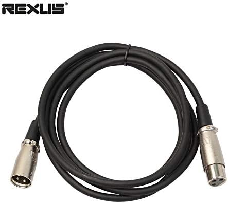 Universal Rexlis 3-Pin XLR Male to XLR Female Microphone Extension Cable Cord Line for Microphones Recording Mixing