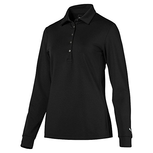 Puma Golf Women's 2018 Long Sleeve Polo, Medium, Puma Black