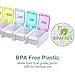 DANYING Detachable Large 7 Day Pill Organizer, Push Button Daily Pill Box, Weekly Pill Case, Rainbow Pill Container, Vitamin Case
