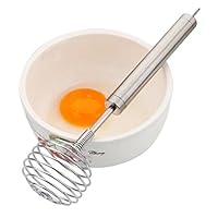 Leoy88 Hand Mixer Stainless Steel Pro Whisk, Balloon Whisk,Egg Frother,, Milk and Egg Beater Blender (Silver)