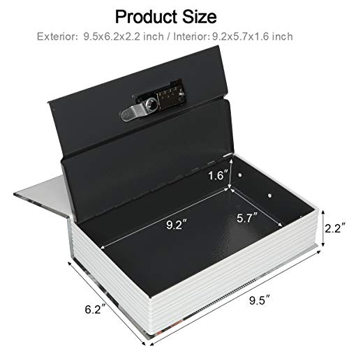Jssmst Diversion Book Safe with Combination Lock, Secrect Hidden Safe