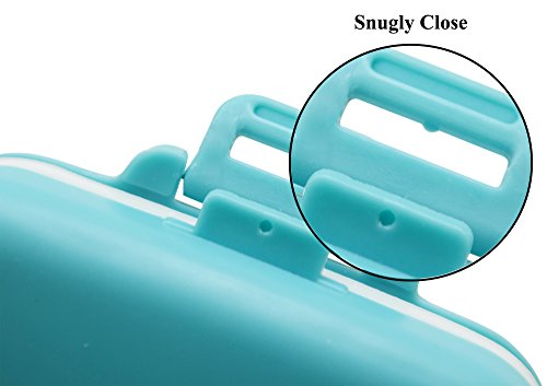 Meta-U Small Pill Box Supplement Case for Pocket or Purse - 3 Removable Compartments Travel Medication Carry Case - Daily Vitamin Organizer Box (Blue) - Thumbnail 3