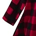 LNGRY Toddler Infant Kids Baby Girls Plaid Print Dress Outfits Clothes Dress (6-12 Months, Red)