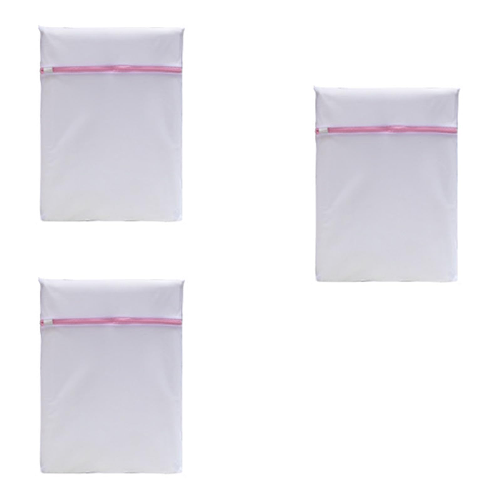 3PCS Mesh Laundry Bags For Washing Machine,Laundry Bags with Zips For Bra,Socks,Clothiing Washing Bag,Pink,30 * 40CM