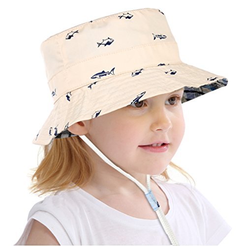 VBIGER Baby Kids Sun Hat Reversible Bucket Hat Summer Sun Protection Hat For Boys Girls Age 1-6 (20.5\