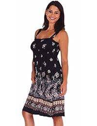 ESTILO ÚNICO ASFOOR 4 Vestidos de verano para mujer Vestido corto casual sin mangas