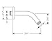 hansgrohe Installation 6-inch Modern Showerarm in Brushed Nickel, for Wall Mount Showerhead, 27411823