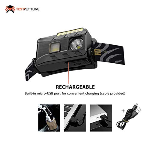 Nitecore NU25 Hoofdlamp - 360 Lumen USB Oplaadbare Hardloop Lamp - Lichtgewicht Waterdichte Hoofdlamp Met Rood Licht - Image 4